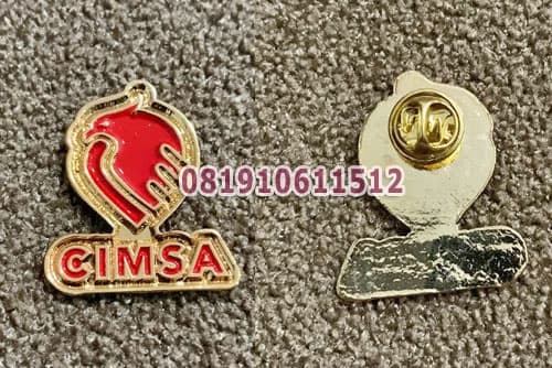 pin logam cor custom